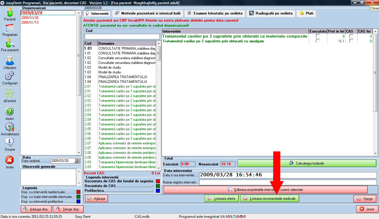 Listarea recomandarilor medicale pe suport de hartie Listarea recomandarilor medicale pe suport de hartie